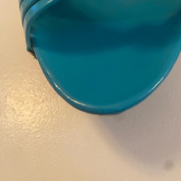 Delicious Turquoise Strappy Heels with Studs - Picture 8 of 12